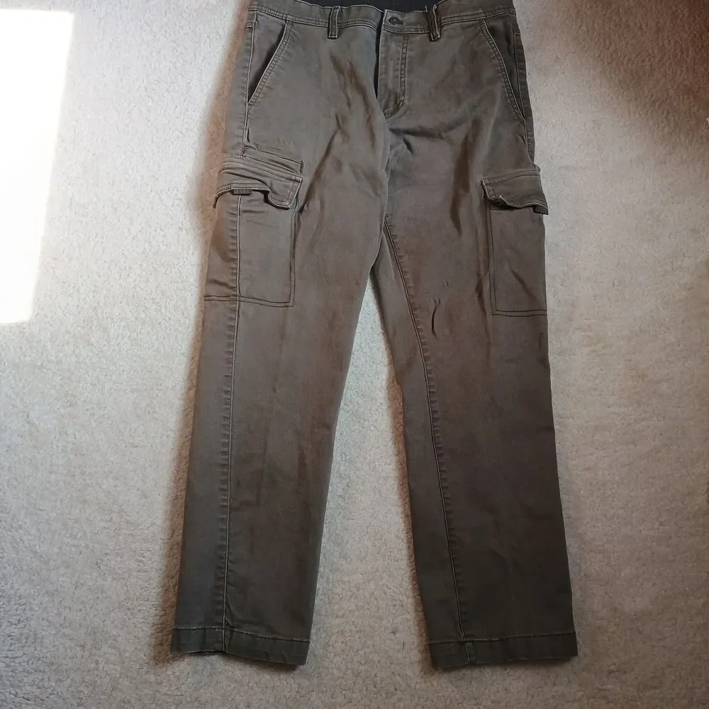 Weatherproof Utility Cargo Pants Mens 32x29 (actual) Olive Green Straight Leg